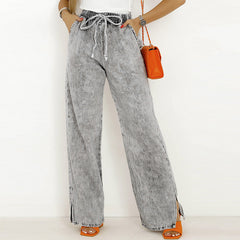 All-matching Light Color Casual Wide-leg Pants