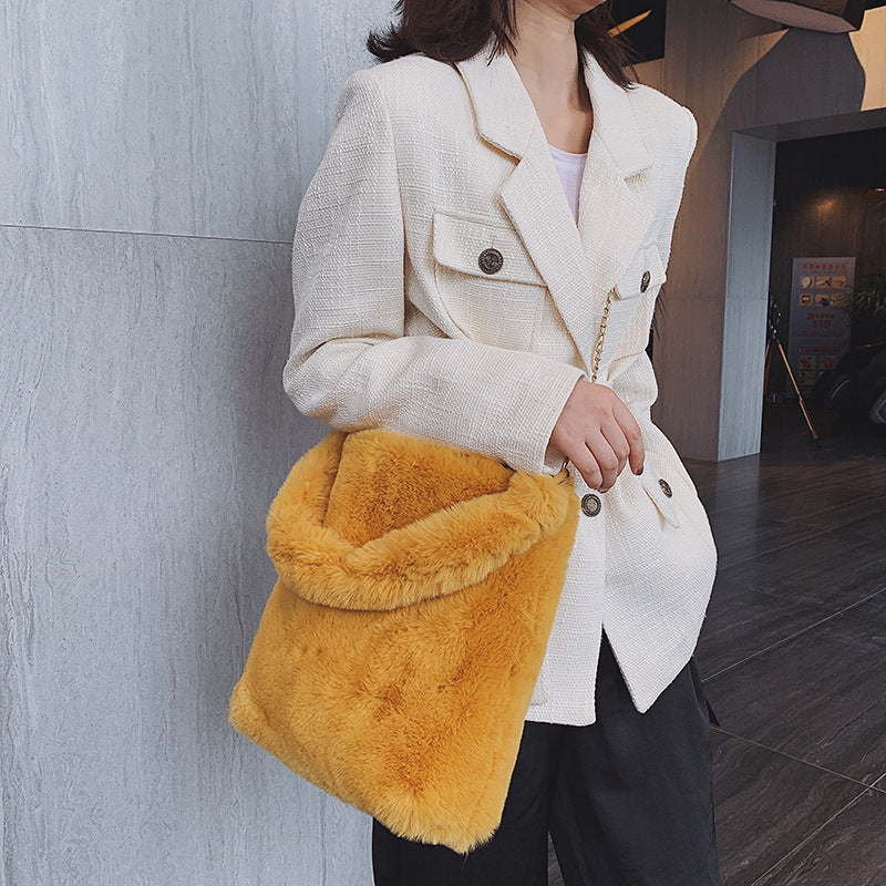 Plush women bag handbag