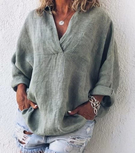 Women's Long Sleeve Pullover Shirt - Fashionner