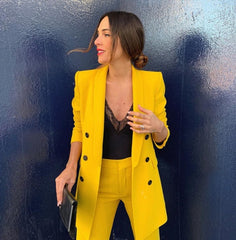 Women's Blazer yellow jacket