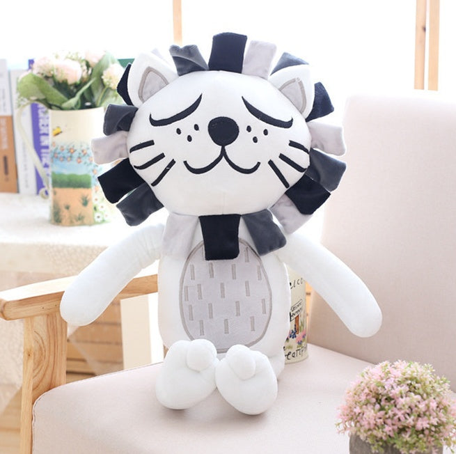 Kawaii Cat Lion Plush Toy Soft Stuffed Animal Doll Toys For Children Baby Room Decorative Pillow Cushion Gift