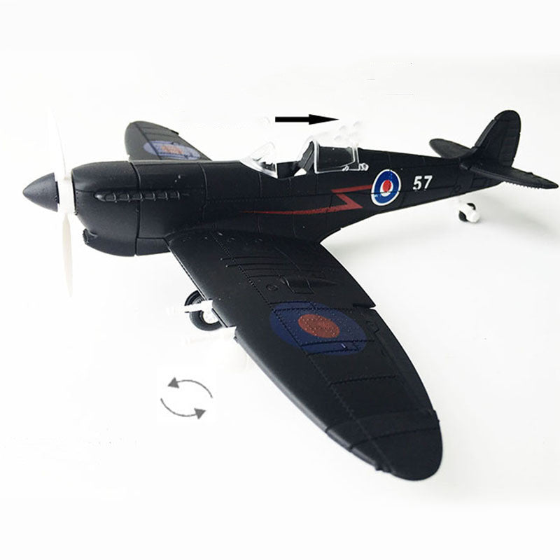 Spitfire Intercept Fighter Painted Edition Military Assembled Aircraft Model Educational Toy