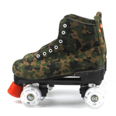 Leather Roller Blades Skates Shoes Camouflage Sneakers Flash Rollers