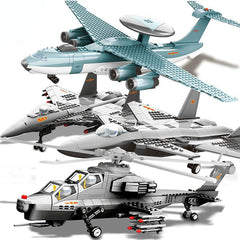 Fighter Military Assembled Plastic Building Block Aircraft