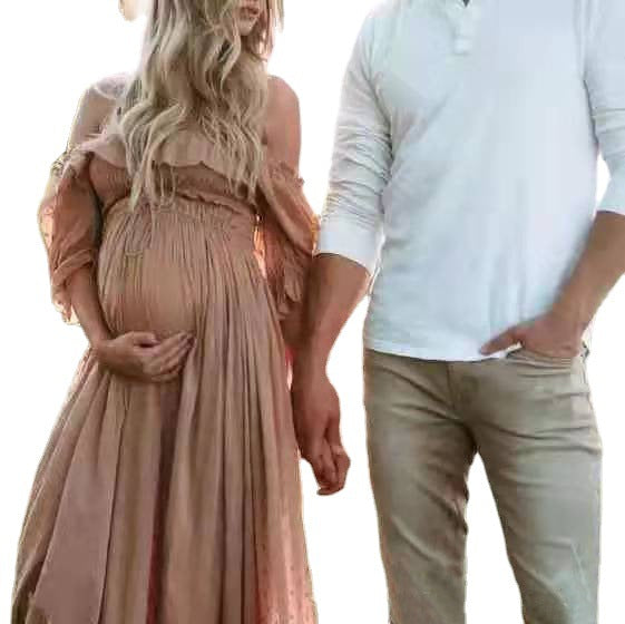 Women's Off-shoulder Dress For Pregnant Women - Fashionner