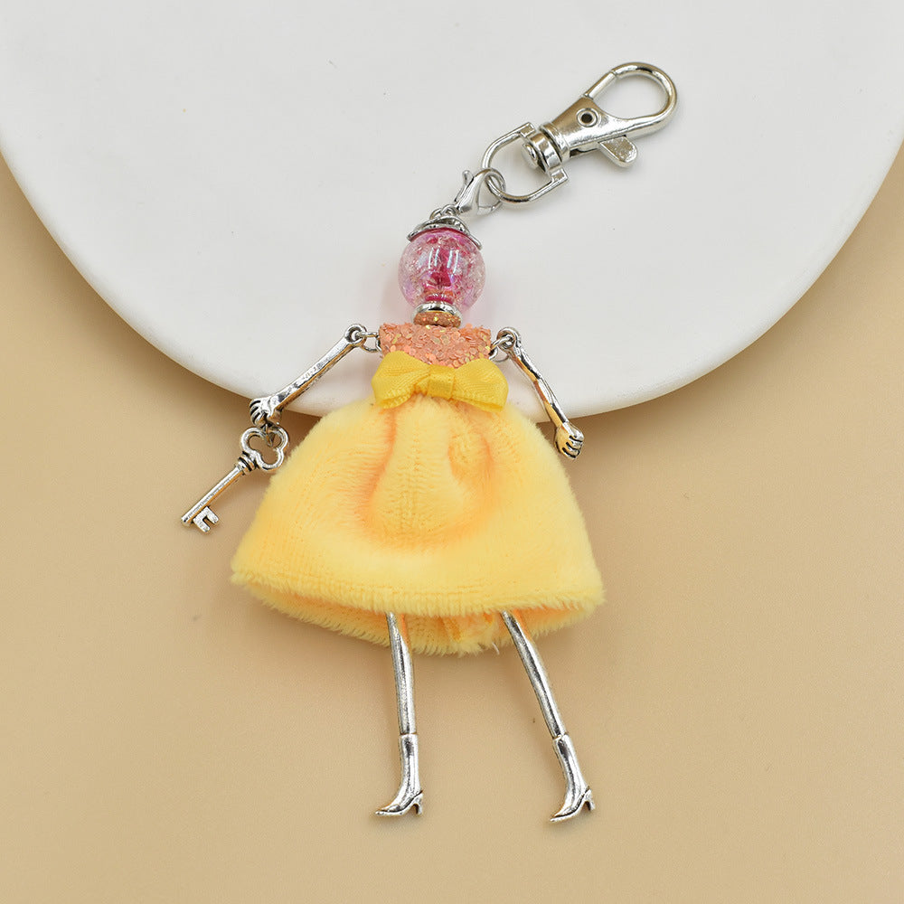 Women's Keychain Handmade Cartoon Character Handbag Pendant