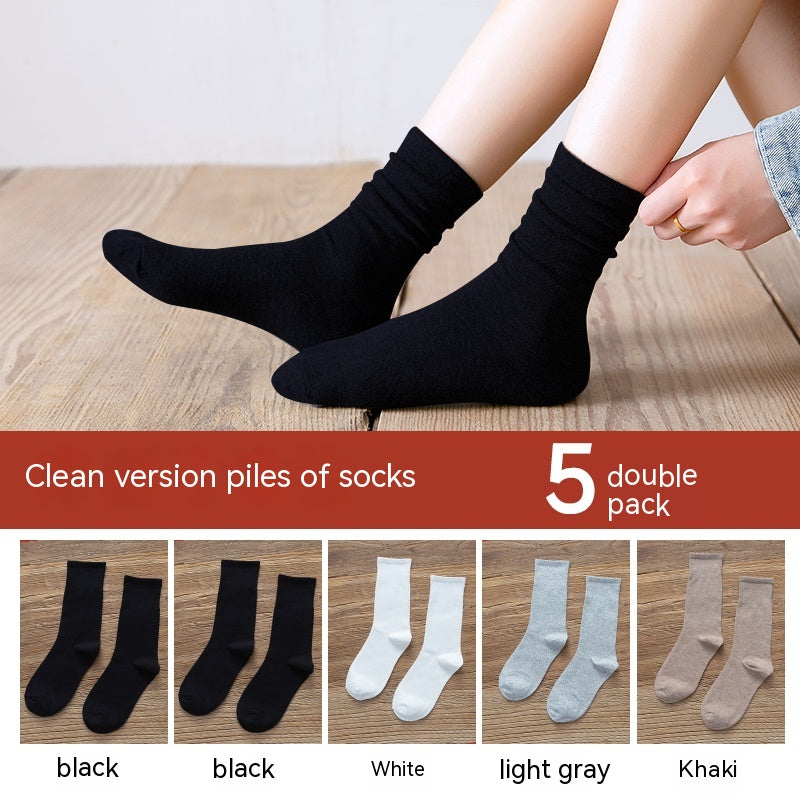 Non Pure Cotton High Tube Loafers And Socks