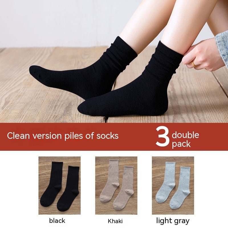 Non Pure Cotton High Tube Loafers And Socks