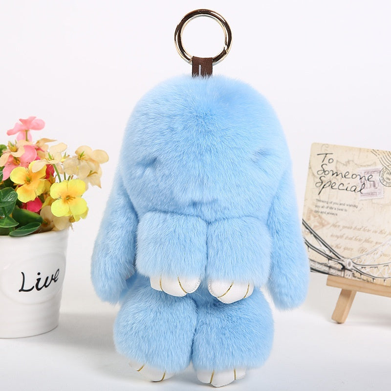 Rabbit Fur Pendant Car Key Ring Decoration