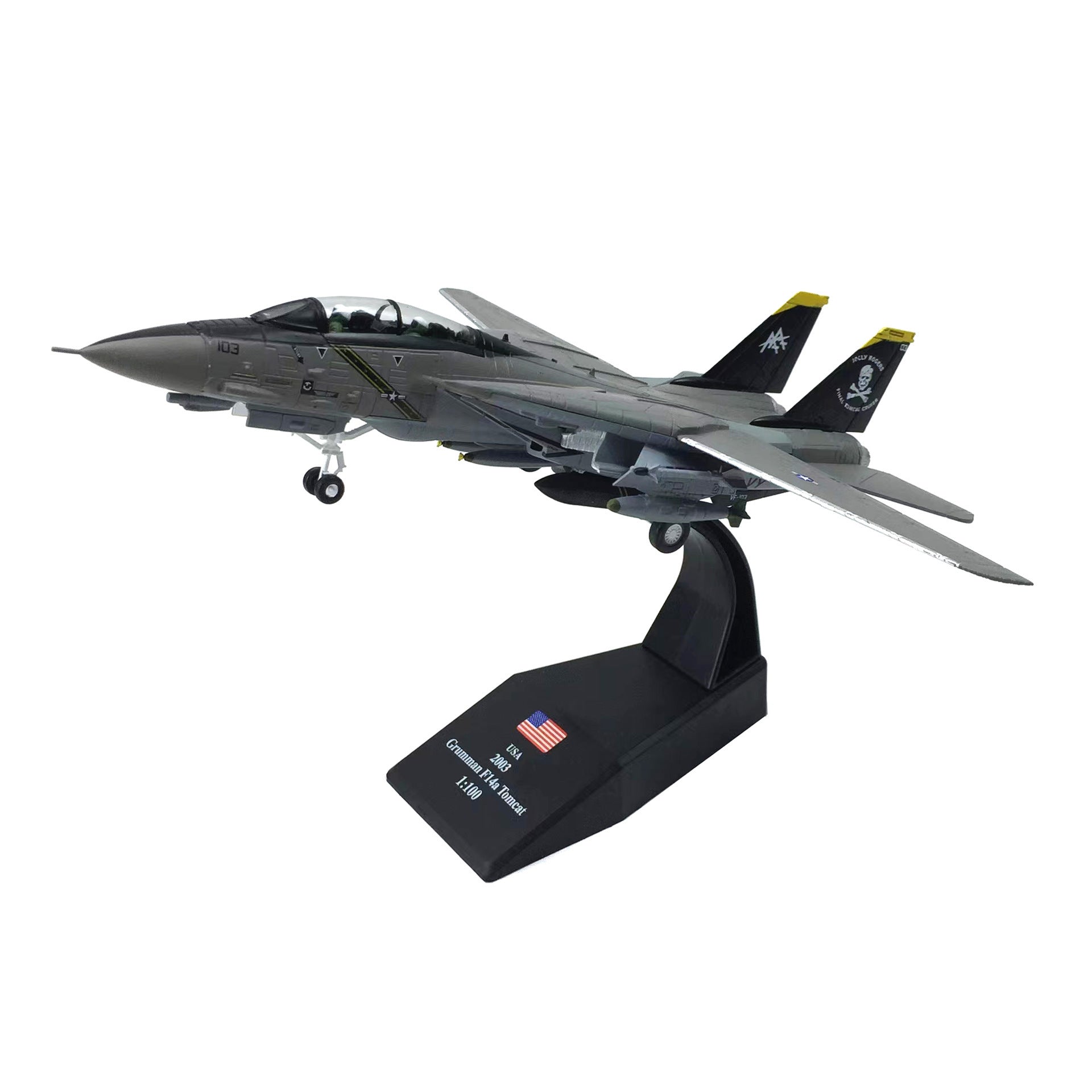 F-14 Tomcat Fighter Simulated Alloy Model Finished Product