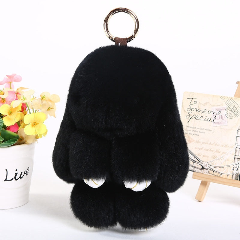 Rabbit Fur Pendant Car Key Ring Decoration