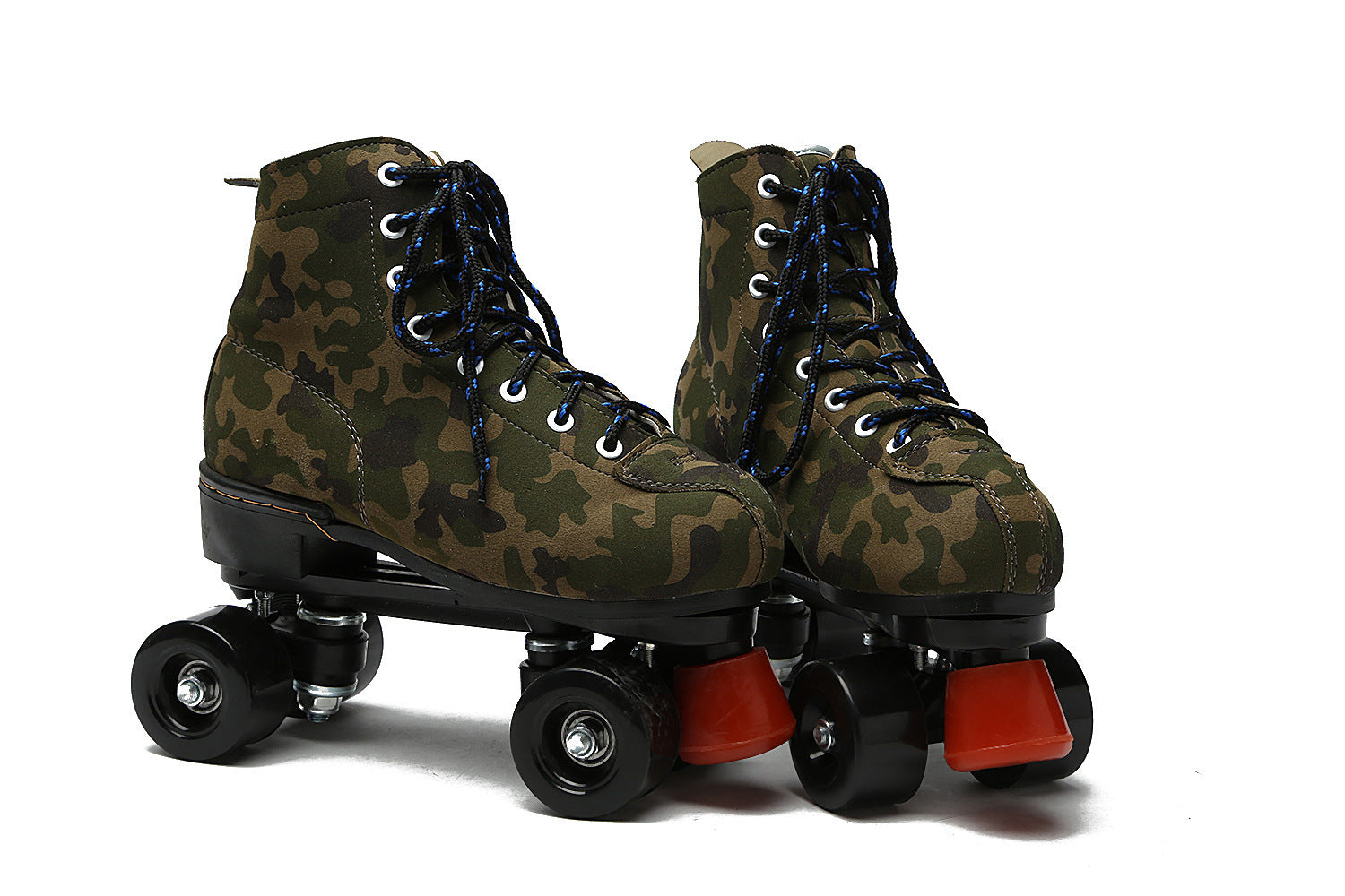 Leather Roller Blades Skates Shoes Camouflage Sneakers Flash Rollers