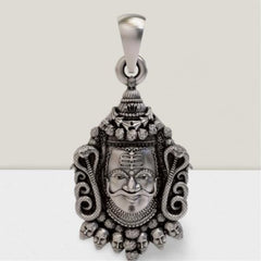 Silver Mahakal Pendant WIth Chain