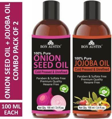 Bon Austin Premium Onion Seed & Jojoba Essential Oil (Pack Of 2)