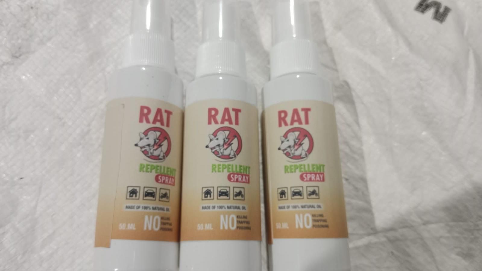 Rat Repellent Spray - Rat Spray - Rat Repellent - Rat Repellent for Car 50ML (Pack of 3)