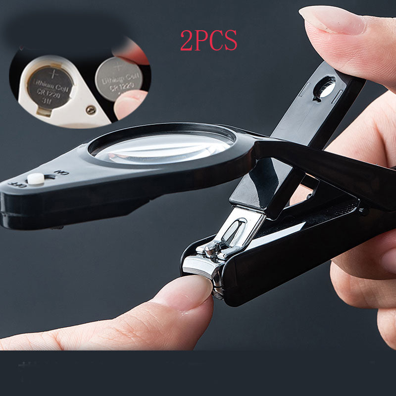 Creative Household Nail Clippers With Magnifying Glass - Fashionner