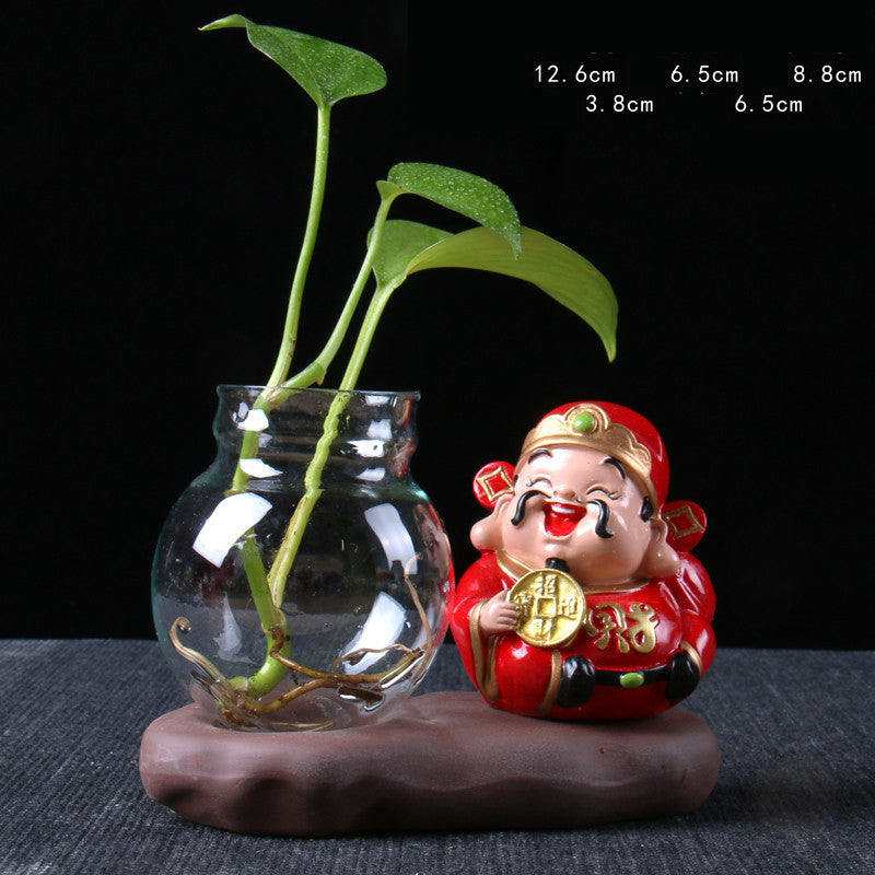 Lucky Jinbao Decoration Hydroponic Vase