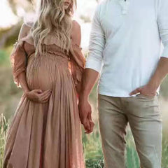 Women's Off-shoulder Dress For Pregnant Women - Fashionner