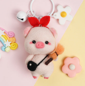 Wool Felt Poke Poke Material Bag DIY Handmade Pendant Key Chain Jewelry Accessories