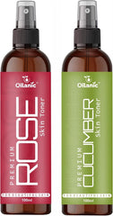 Oilanic Premium Rose & Cucumber Face Toner For Men & Women Combo Pack of 2 Bottles of 100 ml (200 ml )