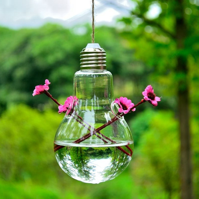 Hanging Transparent Hydroponic Glass Crafts Bulb Vase