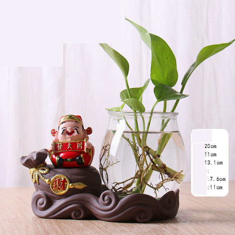 Lucky Jinbao Decoration Hydroponic Vase