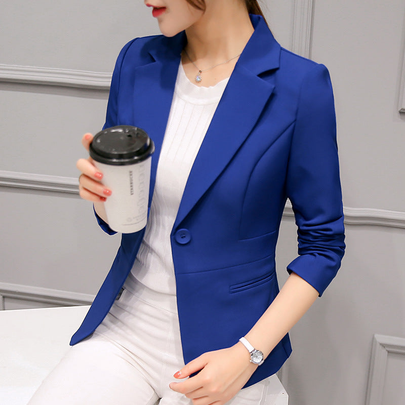 Blazer Long Sleeve Solid Color