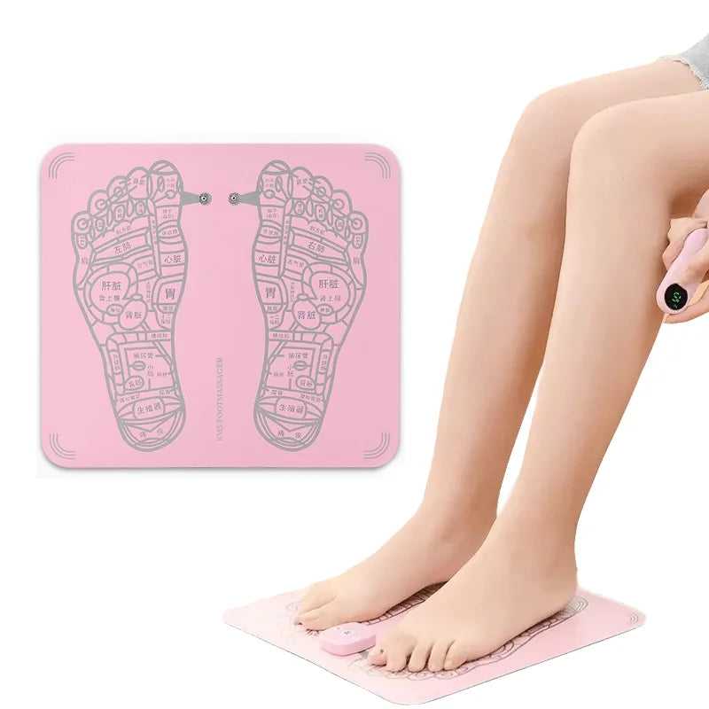 EMS Electric Foot Massager Mat Pulse Muscle Relax Health Care Feet Massageador Cushion Intelligent Remote Control Massage Salud