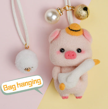 Wool Felt Poke Poke Material Bag DIY Handmade Pendant Key Chain Jewelry Accessories