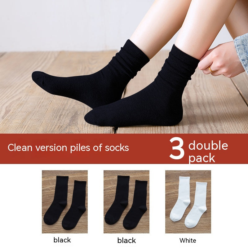 Non Pure Cotton High Tube Loafers And Socks