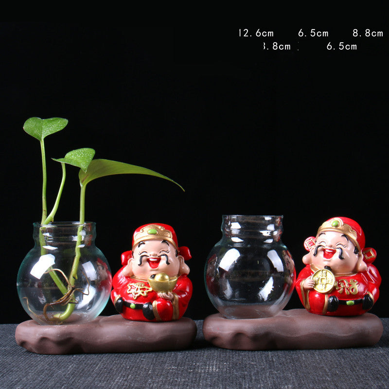 Lucky Jinbao Decoration Hydroponic Vase