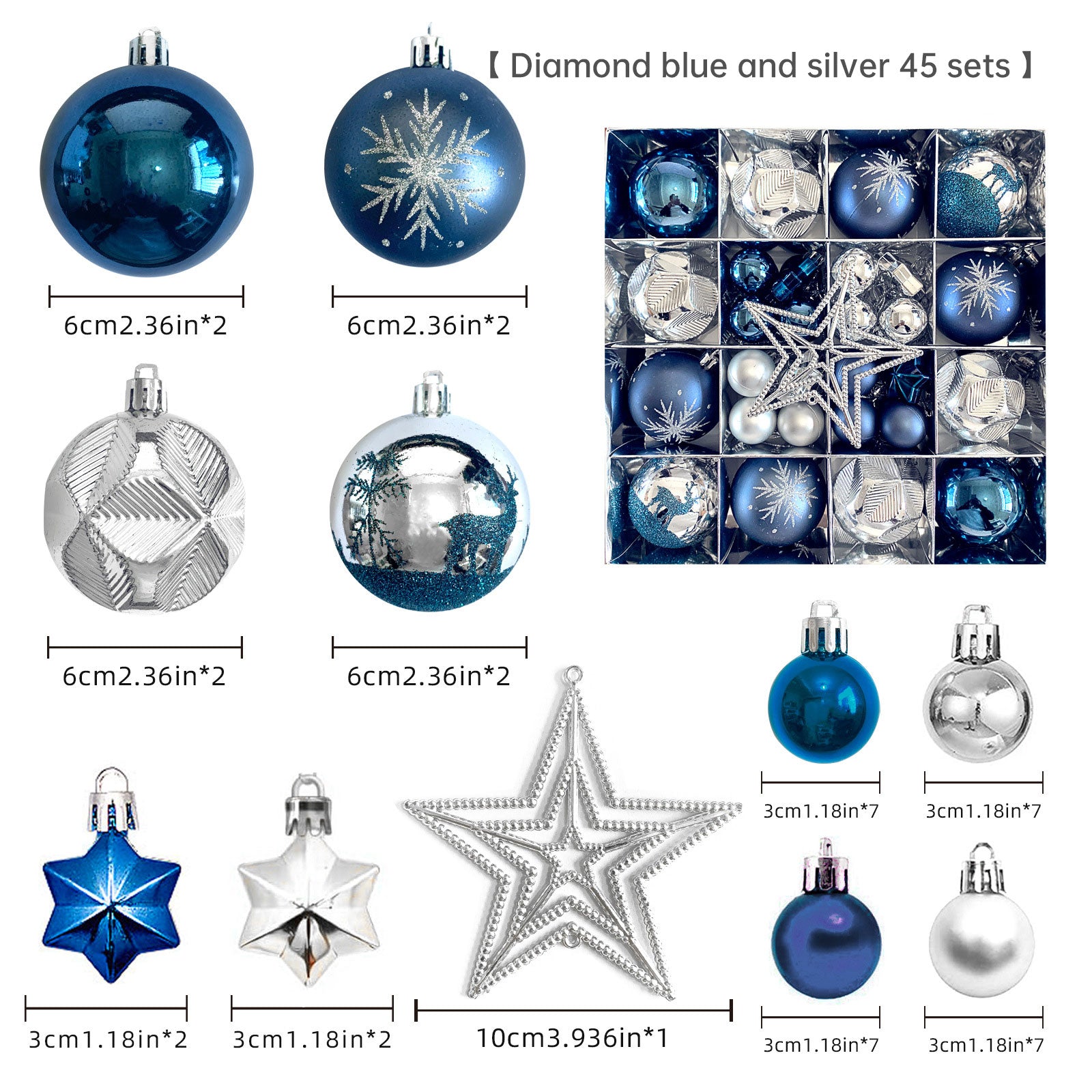 Christmas decoration 6cm electroplated ball plastic ball special-shaped painted Christmas ball gift Christmas tree pendant