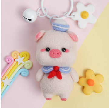 Wool Felt Poke Poke Material Bag DIY Handmade Pendant Key Chain Jewelry Accessories