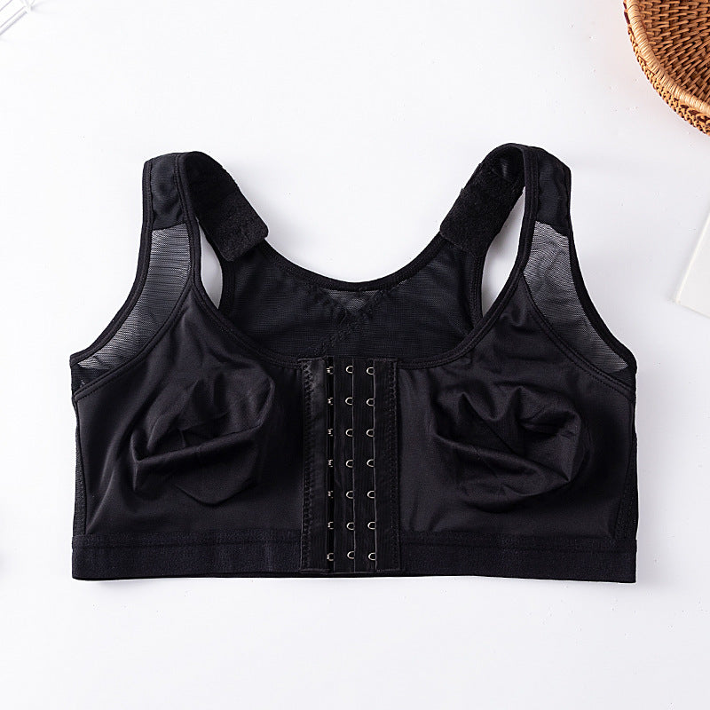 Women's Fashion Front Buckle Closed Sports Bra