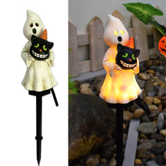 Creative Solar Outdoor Garden Halloween Pumpkin Lantern Resin Handicrafts Garden Festival Atmosphere Decorative Insert Light