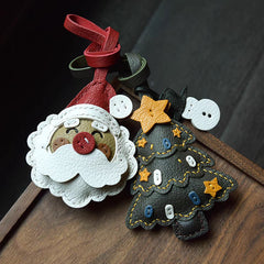 Sheepskin Christmas Gift Santa Claus Handmade Car Key Case