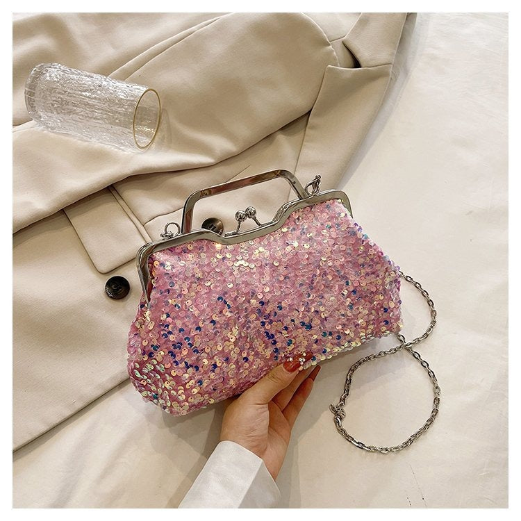 New Trendy Fashion Crossbody Bag Handbag Niche Sequin Evening Bag