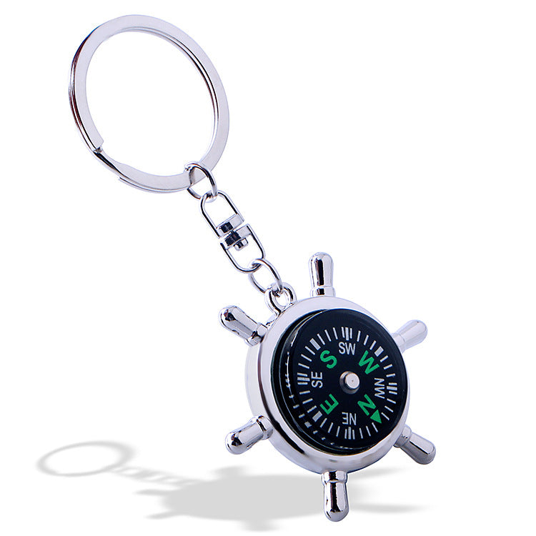 Rudder Compass Creative Car Key Ring