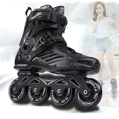 Inline Skates Professional Slalom Adult Roller Skating Shoes Sliding Free Skate Patins Size 35-46 - Fashionner