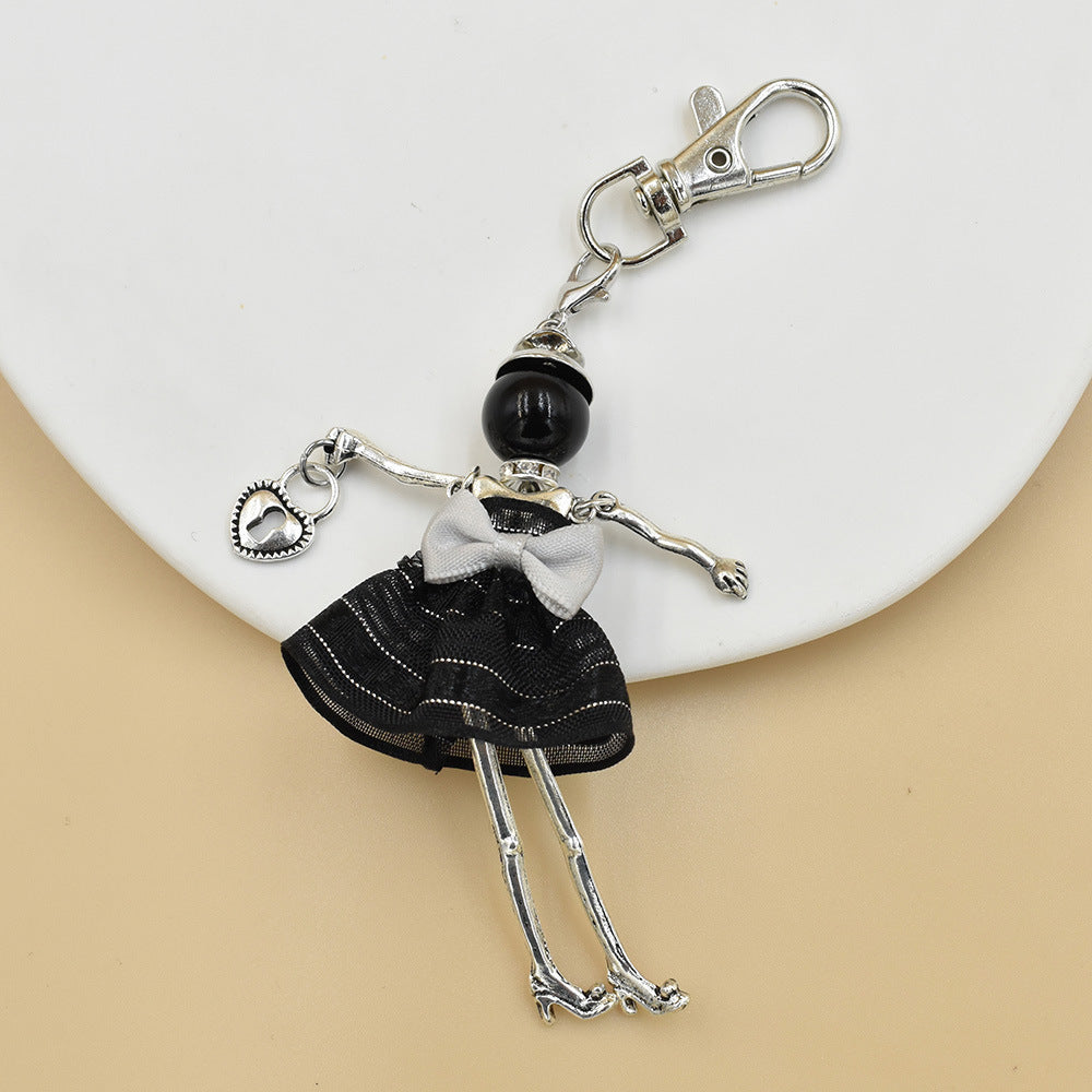 Women's Keychain Handmade Cartoon Character Handbag Pendant