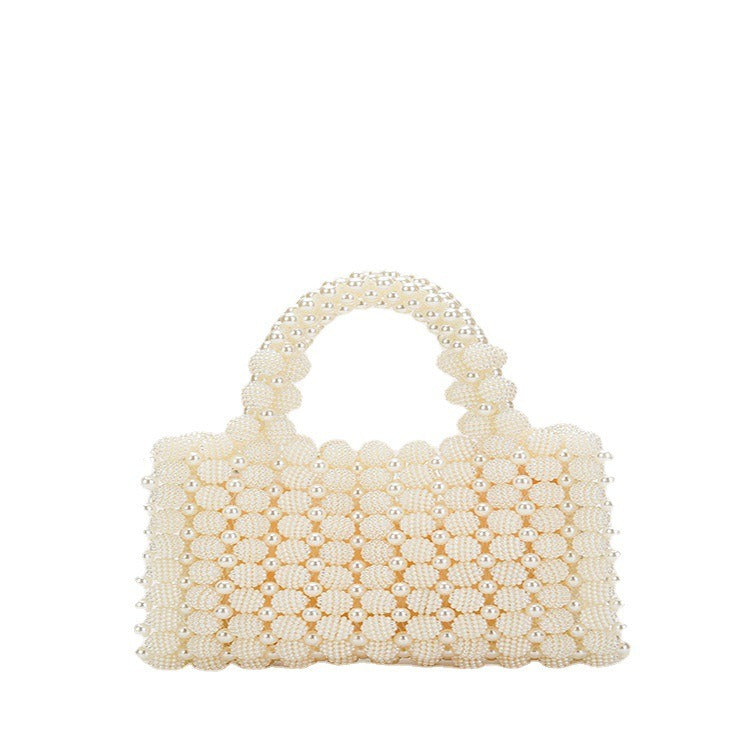 Bayberry Ball Pearl Dinner Dress Handbag Handwoven Niche Design Beaded Bayberry Square Bag