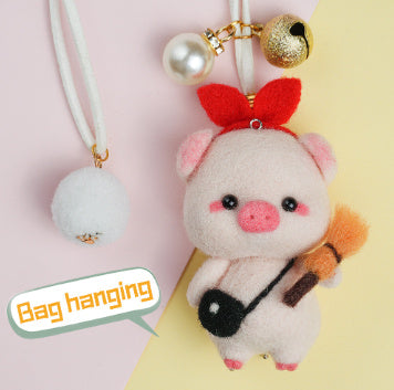 Wool Felt Poke Poke Material Bag DIY Handmade Pendant Key Chain Jewelry Accessories