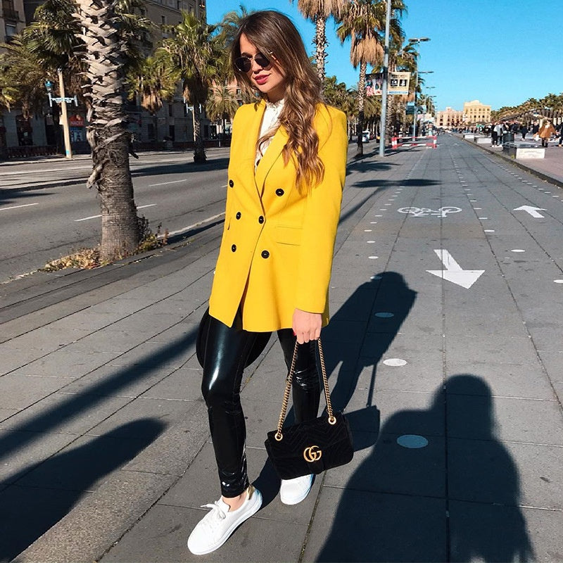 Women's Blazer yellow jacket