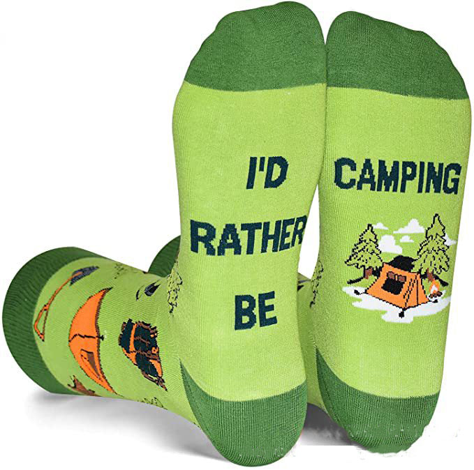 English Letters Socks Outdoor Camping Fishing Mountain Climbing Ski Sports Tube Socks - Fashionner