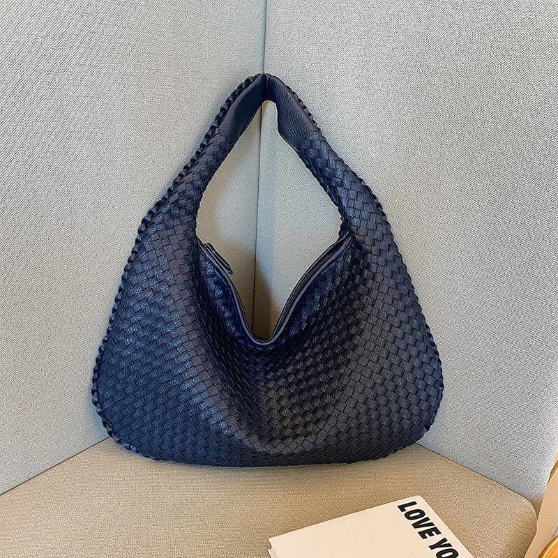 French high-end woven bag for women, versatile and versatile single shoulder underarm bag, niche cross-border texture portable commuting bag