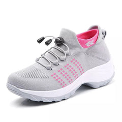 New Large Size High Elastic Fly Woven Breathable Shoes Fashion Light Socks Women's Sports Shoes - Fashionner