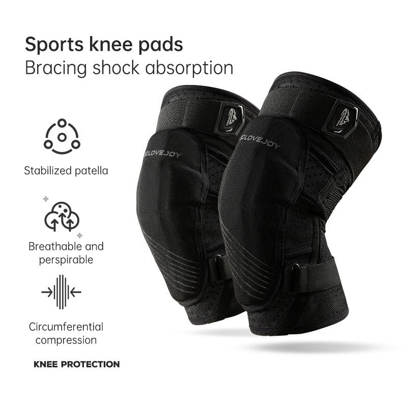 Professional Ski Knee Pads Outdoor EVA Thickened Crash Prevention Roller Skating Skating Equipment Protective Double Straps