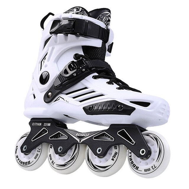 Inline Skates Professional Slalom Adult Roller Skating Shoes Sliding Free Skate Patins Size 35-46 - Fashionner