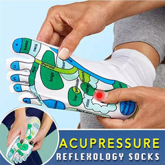 Five Finger Socks Health Care Socks Creative Acupoint Map Foot Massage Socks Cotton Socks