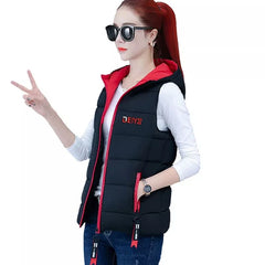 Autumn Winter Down Cotton Vest Women Short Jacket OuterWear 2022 New Fashion All-Match Sleeveless Waistcoat Vests Woman Coat 3XL - Fashionner